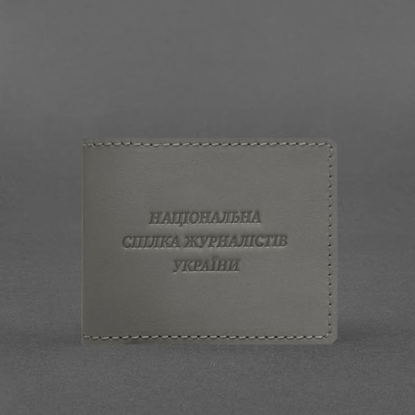 Шкіряна обкладинка для посвідчення журналіста Сіра фото