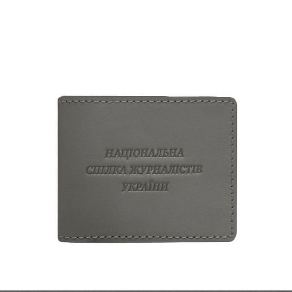 Шкіряна обкладинка для посвідчення журналіста Сіра - BlankNote