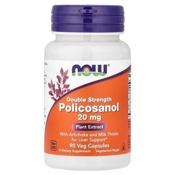 NOW Double Strength Policosanol 20 mg 90 капсул - NOW FOODS