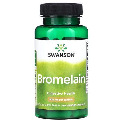 Swanson Bromelain 500 mg 60 рослинних капсул (02.2027) Swanson купити в Україні