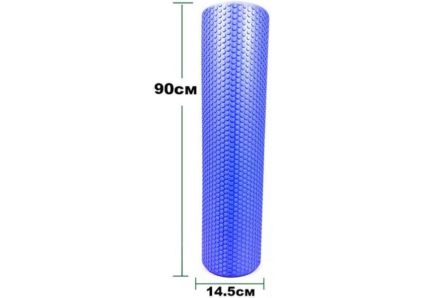 Масажний ролик EasyFit Foam Roller 90 см Синій EF-2034-BL фото