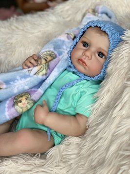 Колекційна Силіконова Лялька Реборн Новонароджене Немовля Reborn Анатомічний Хлопчик Пупс Ілюша (Вінилова Лялька) 50 см Reborn Doll фото