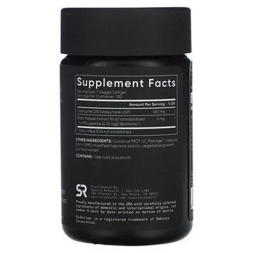 Sports Research Co Q10 100 mg 120 рідких капсул Sports Research купити в Україні