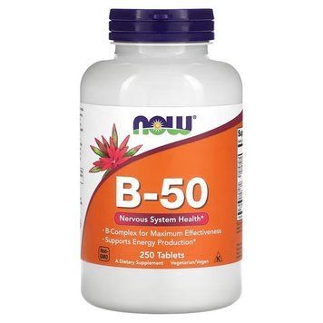 NOW B-50 250 таблеток NOW FOODS купити в Україні