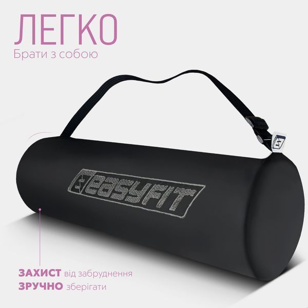 Килимок для йоги та фітнесу EasyFit TPE+TC 6мм двошаровий фіолетовий-помаранчевий EF-1924-VO фото
