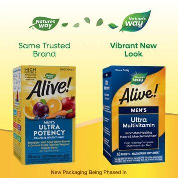Nature's Way Alive! Men's Ultra Potency Complete Multivitamin 60 таблеток Nature's Way купити в Україні