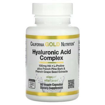 California Gold Nutrition Hyaluronic Acid Complex 60 капсул California Gold Nutrition купити в Україні