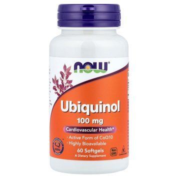 NOW Ubiquinol 100 mg 60 капсул - NOW FOODS