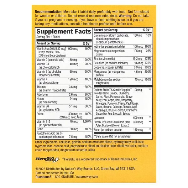 Nature's Way Alive! Men's 50+ Complete Multivitamin 50 таблеток NWY-13661 фото