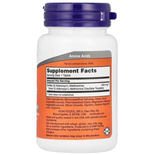 NOW SAMe 400 mg 30 таблеток NOW-00139 фото