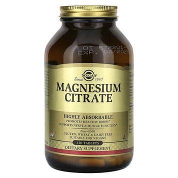 Solgar Magnesium Citrate 400 mg 120 таблеток SOL-59205 фото