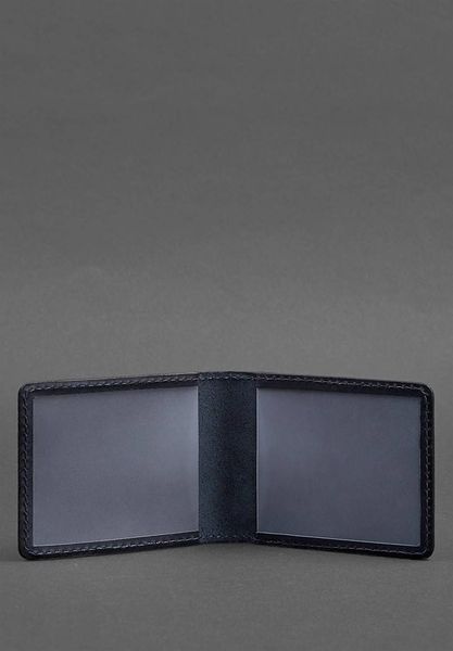 Шкіряна обкладинка для посвідчення з гербом темно-синя BN-IDC-2-navy-blue фото