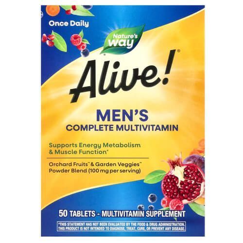 Nature's Way Alive! Men's Energy Complete Multivitamin 50 таблеток Nature's Way купити в Україні
