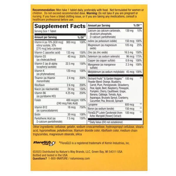 Nature's Way Alive! Men's Energy Complete Multivitamin 50 таблеток Nature's Way купити в Україні