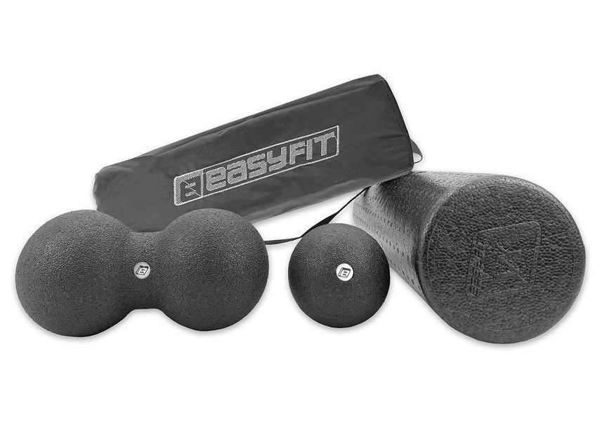 Набір для масажу EasyFit MioSet-XL (2 м'ячика+ролик) фото