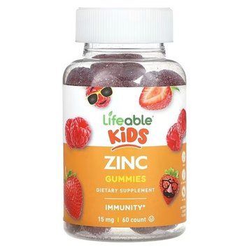 Lifeable Kids Zinc 15 mg 60 жувальних цукерок Lifeable купити в Україні