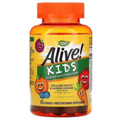 Nature's Way Alive! Kids Complete Multivitamin 60 жувальних цукерок Nature's Way купити в Україні