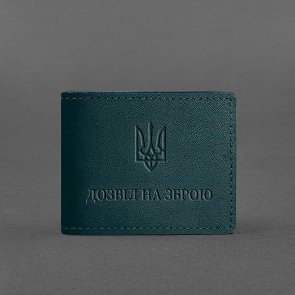 Шкіряна обкладинка для дозволу на зброю зелена - BlankNote