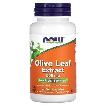 NOW Olive Leaf Extract 500 mg 60 капсул NOW-04723 фото