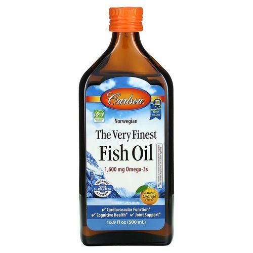 Carlson Norwegian The Very Finest Fish Oil 1,600 mg 500 мл, Лимон Carlson купити в Україні