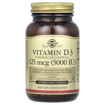 Solgar Vitamin D3 125 mcg (5000 IU) 120 рослинних капсул Solgar купити в Україні