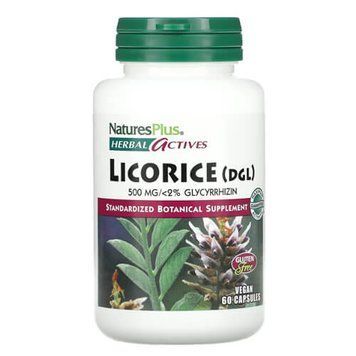 NaturesPlus Herbal Actives Licorice (DGL) 500 mg 60 капсул NAP-07224 фото