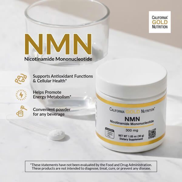 California Gold Nutrition NMN Powder 300 mg 30 грам - California Gold Nutrition