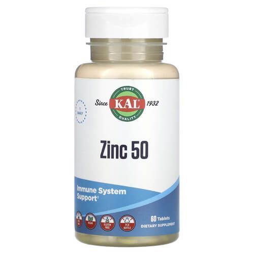 KAL Zinc 50 mg 60 таблеток - KAL