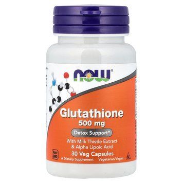NOW Glutathione 500 mg 30 капсул - NOW FOODS