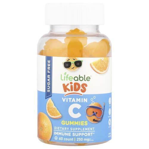 Lifeable Kids Vitamin C (Sugar Free) 250 mg 60 жувальних цукерок Lifeable купити в Україні