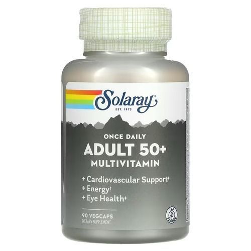 Solaray Once Daily Adult 50+ Multivitamin 90 рослинних капсул - Solaray