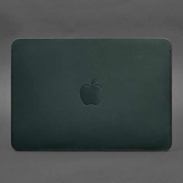 Чохол із натуральної шкіри для MacBook 13 дюйм Зелений краст BN-GC-7-malachite фото