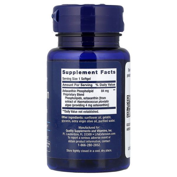 Life Extension Astaxanthin with Phospholipids 4 mg 30 капсул - Life Extension