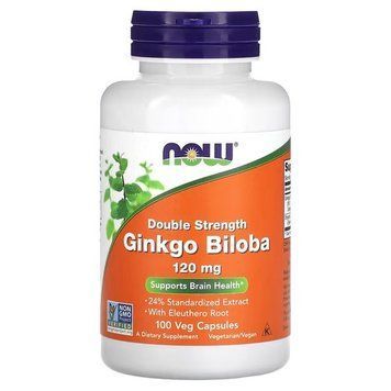 NOW Ginkgo Biloba 120 mg 100 капсул - NOW FOODS