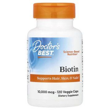 Doctor's Best Biotin 10,000 mcg 120 вегетаріанських капсул DRB-00373 фото
