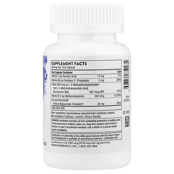 Thorne Advanced Iron Complex 60 капсул THR-75003 фото