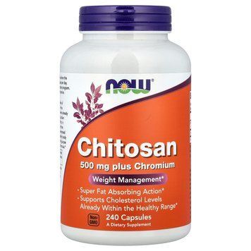 NOW Chitosan Plus Chromium 500 mg 240 капсул - NOW FOODS
