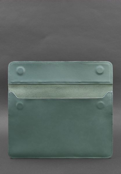 Шкіряний чохол-конверт на магнітах для MacBook 14 Бірюзовий BN-GC-22-tiffany фото