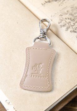 Шкіряний брелок Premium Світло-бежевий BN-BK15-light-beige фото