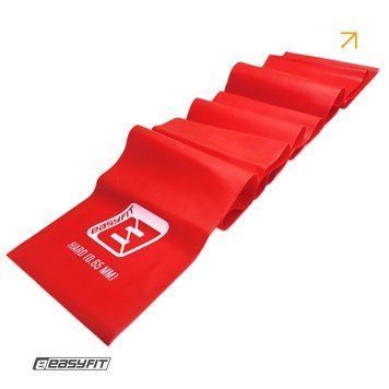 Стрічка латексна EasyFit 0.65 мм для пілатеса та йоги червона - EasyFit
