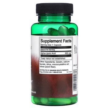 Swanson Alpha Lipoic Acid 600 mg 60 капсул - Swanson
