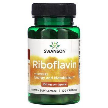 Swanson Vitamin B2 Riboflavin 100 mg 100 капсул - Swanson