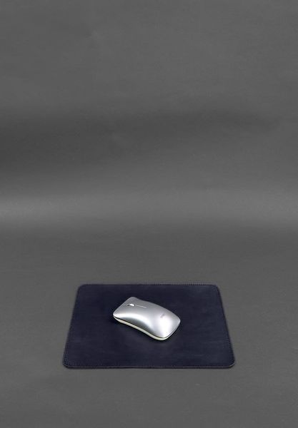 Килимок для мишки з натуральної шкіри 1.0 темно-синій краст BN-MP-navy-blue фото