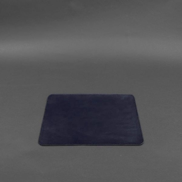 Килимок для мишки з натуральної шкіри 1.0 темно-синій краст BN-MP-navy-blue фото