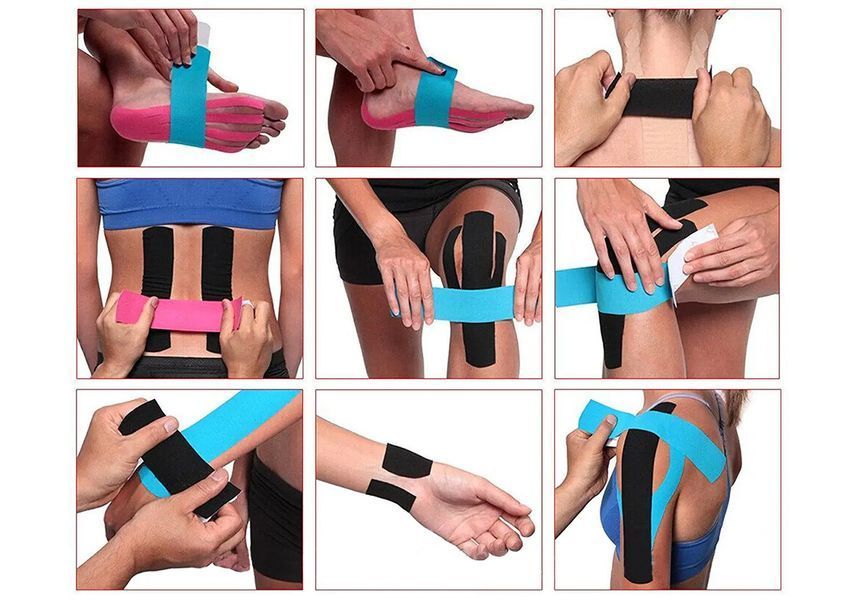 Кінезіологічний тейп EasyFit Kinesio чорний EF-2080-BK фото