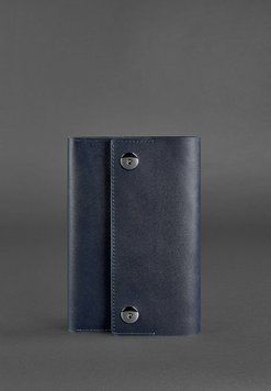 Шкіряний блокнот (Софт-бук) 5.0 темно-синій BN-SB-5-mini-navy-blue фото