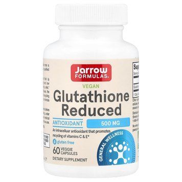 Jarrow Formulas Glutathione Reduced 500 mg 60 рослинних капсул - Jarrow Formulas
