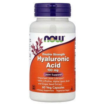 NOW Hyaluronic Acid 100 mg 60 капсул - NOW FOODS