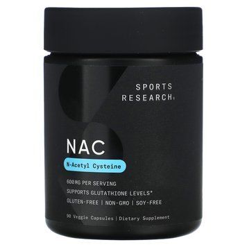 Sports Research NAC (N-Acetyl-Cysteine) 600 mg 90 вегетаріанських капсул - Sports Research