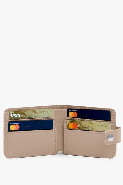 Шкіряне портмоне Mini 2.2 світло-бежевий TW-PM-2-2-light-beige фото